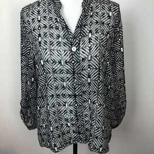 Ruby Rd. Sz 14 Semi Sheer Blouse